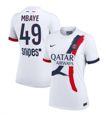 Paris Saint-Germain Ibrahim Mbaye #49 Replica Away Stadium Shirt for Women 2025-26 Short Sleeve